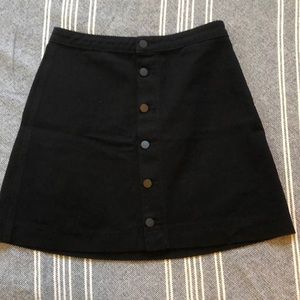 american apparel jean skirt black sz m